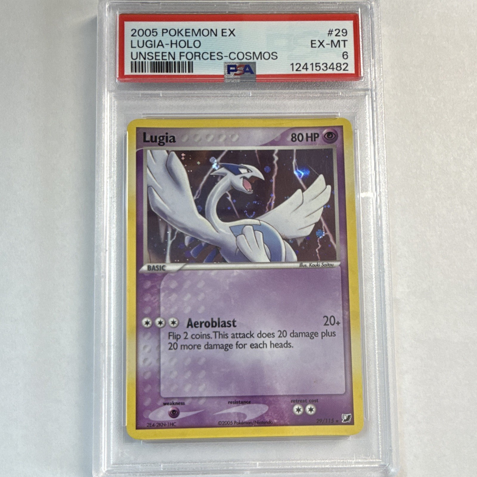 Pokémon TCG Lugia EX Unseen Forces 29/115 Cosmos Holo ENG PSA 6 pop 90