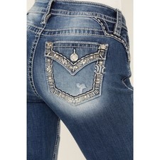 Miss Me Medium Wash Mid Rise Bootcut Stretch Jeans Size 28