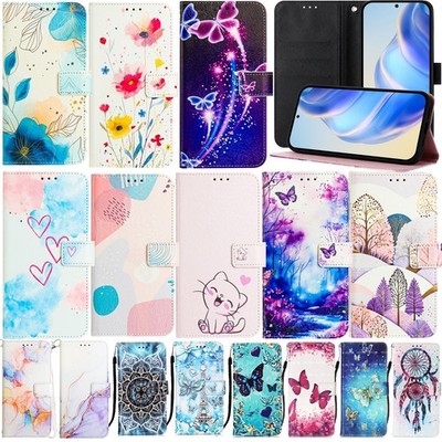 For Samsung Galaxy A16 A15 A14 A13 A12 Patterned PU Leather Kickstand Case Cover
