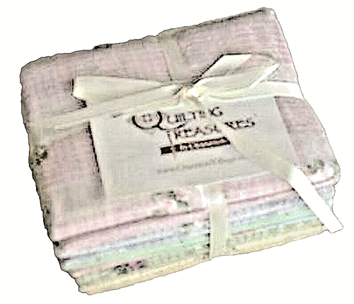 BESSIE PEASE Nursery Baby Fabric Pastels Craft Bundle 6 FQ = 1.5 yards - 第 2/2 張圖片