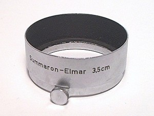 LEICA FOOKH SUMMARON - ELMAR 3.5CM (35MM) LENS HOOD IN SATIN CHROME - CLEAN