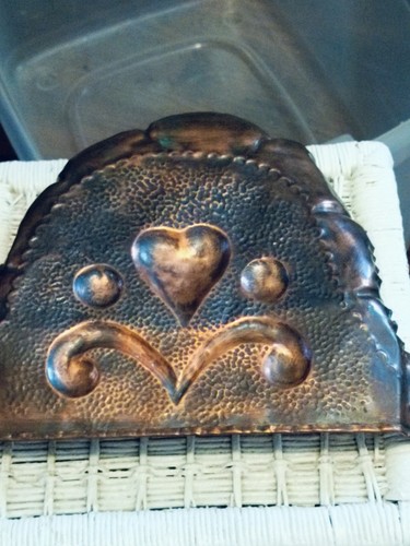 Vintage Antique English Copper Crumb Tray Dust Pan + Brush Sweep Table Butler - Picture 3 of 10