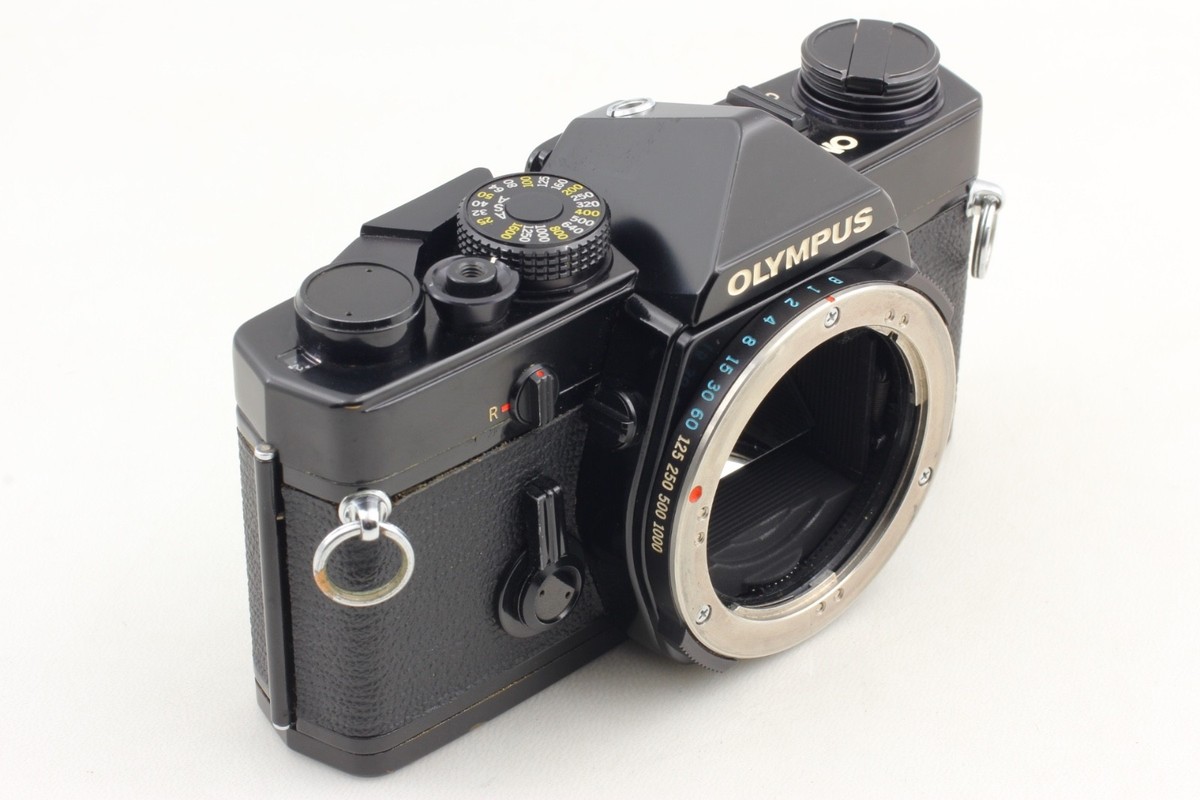 Exc+5 w/Case 】Olympus OM-1 Black Camera G.Zuiko Auto-S 50mm F/1.4