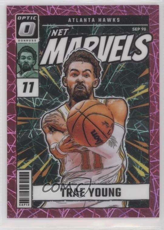 2024 Panini Donruss Optic Net Marvels Pink Velocity Prizm /79 Trae Young #9 04dh