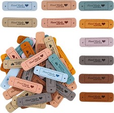 Handmade Leather Tags Labels for Crochet Knit Accessories DIY