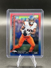 2025 Topps Chrome - Red White & Blue Refractor - Marvin Mims Jr. #87 - Broncos