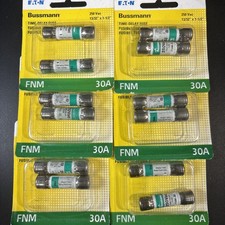 12- Eaton Bussmann FNM-30A Midget Fuse, FNM Series, Time-Delay, 30A, 250VAC