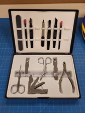 Professional 13 Piece Manicure Pedicure Set Nail Clipper Grooming Kit Black Case