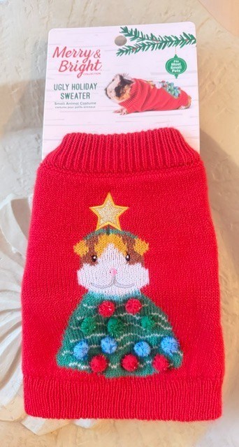 Merry & Bright Ugly Sweater Small Animal Costume - Guinea Pig