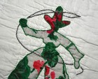Vintage Feedsack  Applique Horse Cowboy Western Cutter Quilt Block Piece Floral — photo 5