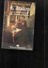 livre ann radcliffe l'italien ou le confessionnal des penitents noirs 1977 250p