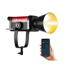 GVM 500W LED Video Light, APP Control, 2700K-6800K CCT, 227040lux@1m with Sta...