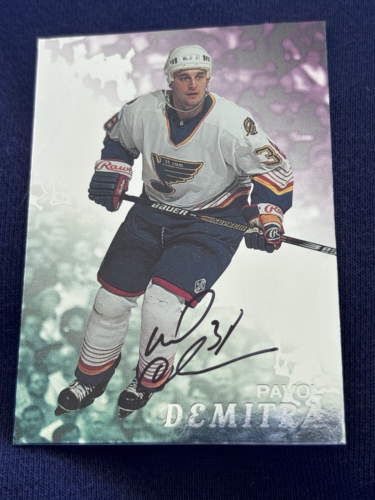 Pavol Demitra 1999 In the Game Be A Player Autograph Signature St Louis Blues