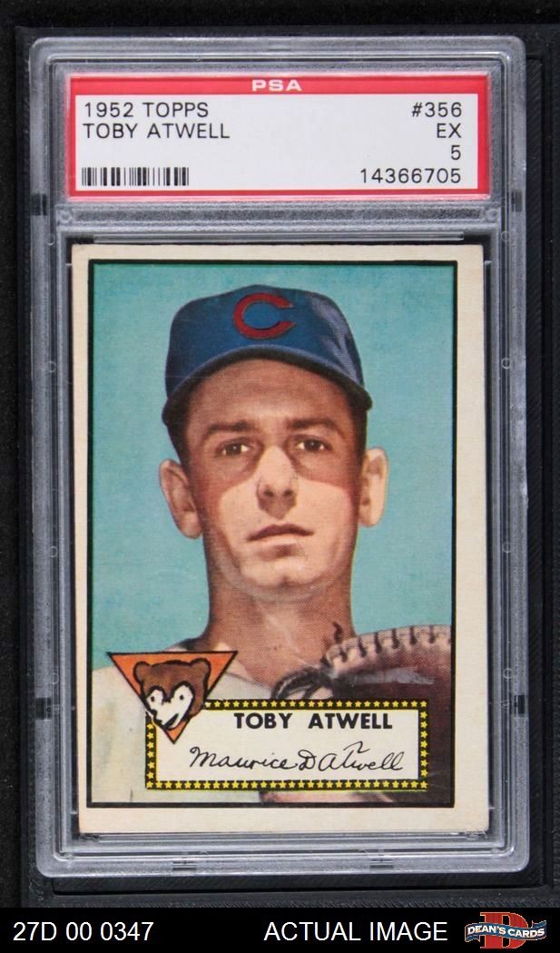 1952 Topps #356 Toby Atwell Cubs PSA 5 - EX