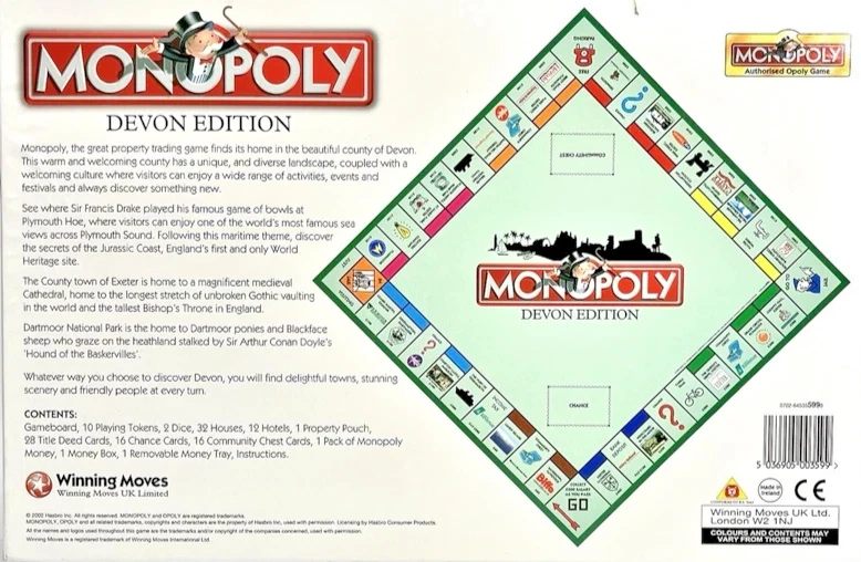Monopoly DEVON Limited Edition England 2002 - NEW ---- SEE PICTURES & DESCIPTION - Image 2 of 3
