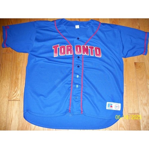 Toronto Blue Jays Ende der 1990er Vintage Russell Leichtathletik Baseball Trikot Größe 2XL