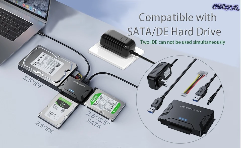 USB 3.0 to IDE/SATA Converter Adapter Kit For 2.5"/3.5" SATA/IDE/SSD Hard Drive - Image 3 of 4