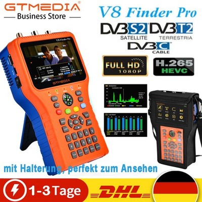 GTMEDIA V8 Finder DVB-S2/T2/Kable Sat Messgerät Satfinder Digital H.265 4.3''LCD