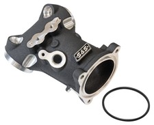 S&S 55mm High-Flow Alu Manifold f&uuml;r Harley M8 Modelle 17-24 schwarz