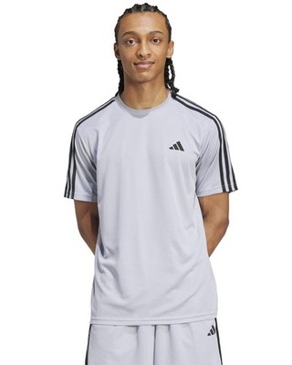 Adidas T-Shirt Men's Train Essentials 3-Stripes GRIGIO NERO JX2713