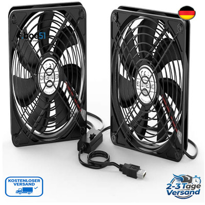 ELUTENG Doppel USB Ventilator 120mm 5V 2 In 1 PC Computer