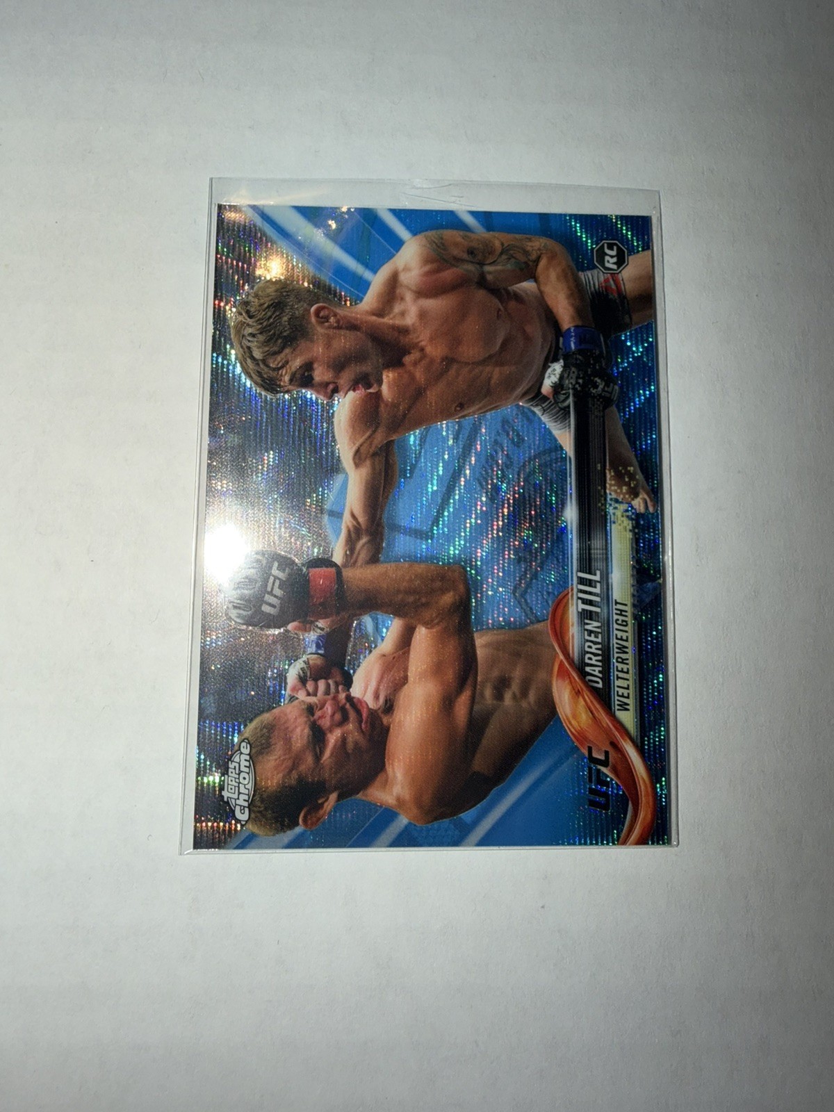 2018 Topps Chrome UFC Darren Till Rookie RC Blue Wave Refractor /75 #57