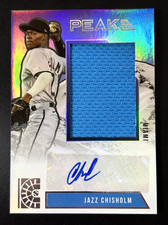2022 Panini Capstone Jazz Chisholm Peak Material Jersey Auto #PMS-JC - Marlins