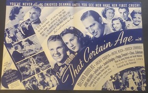 THAT CERTAIN AGE (1943) Deanna Durbin Melvyn Douglas Original Movie Herald