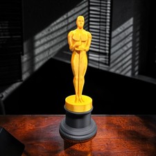 Oscar Replica Academy Award Statuette - 8 Inches Tall 3d Printed Pla Silk Gold