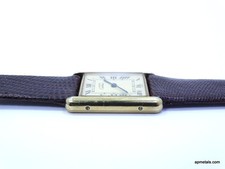 Vintage Must de CARTIER 6 81006 TANK 925 Vermeil Quartz Watch 23.5 x 30.5mm 7