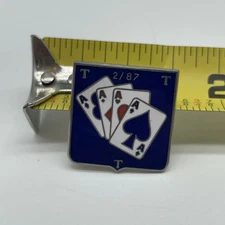 U.S. Military 87th Infantry Regiment DI DUI Pin Clutch 4 Aces Insignia NHM