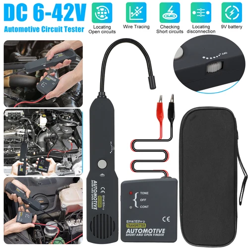 Probador de disyuntor buscador abierto rastreador de cables DC 6-42V sonda automotriz corta - Imagen 2 de 10