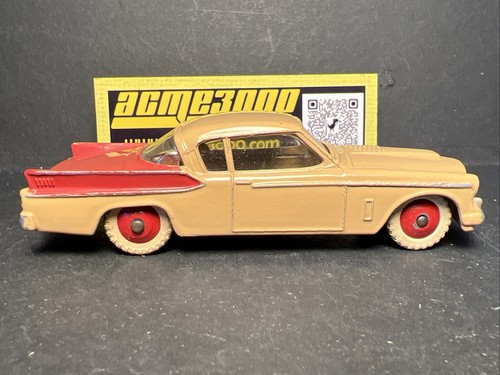 1959-63 Dinky Toys - 169 STUDEBAKER GOLDEN HAWK - Tan/Red - Original Box - Picture 6 of 19