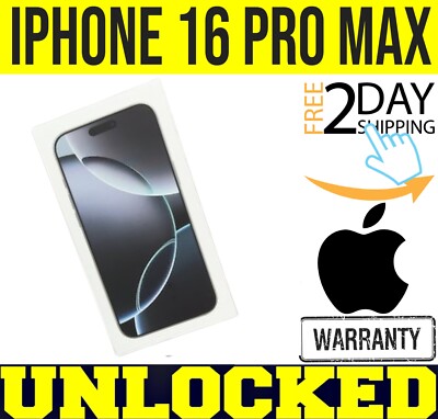APPLE IPHONE 16 PRO MAX 256GB WHITE (UNLOCKED)  NEVER ACTIVATED   SEALED 
