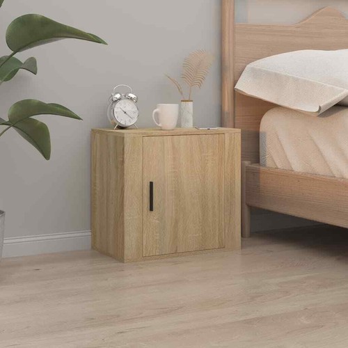 2x Wall Floating Wooden Bedside Tables Drawers Storage Side Cabinets Nightstand - Picture 2 of 11