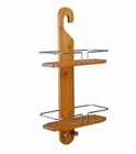 WOODEN 2 TIER HANGING BLUE CANYON BAMBUS II SHOWER CADDY BASKET STORAGE 