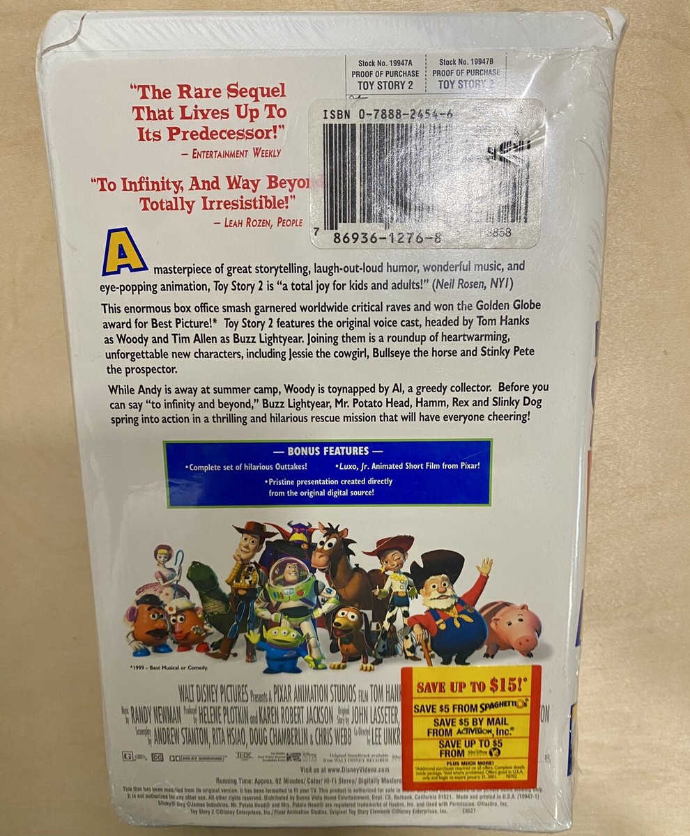 Vintage￼ Toy Story 2 VHS Disney Pixar Brand New Sealed With