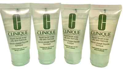 4x Clinique Liquid Facial Soap for ''Combination Oily'' 1oz/30ml = 4 Oz NEW