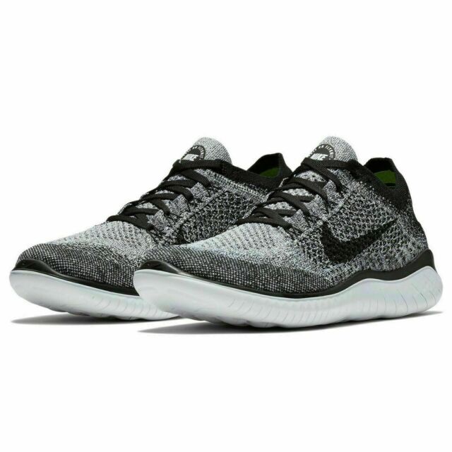 nike free run flyknit mens black