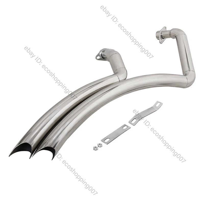 For Honda Shadow Aero 750 VT750C 2004-24 Whole Exhaust System Iron Muffler Tips - Image 2 of 4