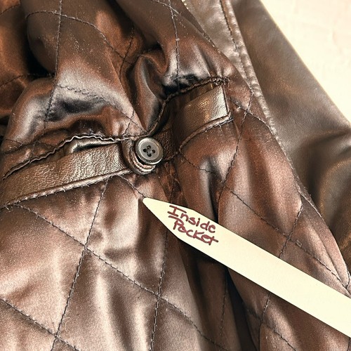 Leather Bomber Jacket Men’s Brown XL Presidio Sawyer Of Napa Shell 100% Leather - Picture 11 of 16