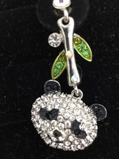 Rhinestone Earrings -Pandas
