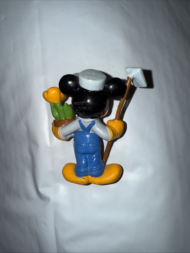 Vintage Disney Gardner Mickey Mouse PVC Figure 3” Cake Topper Toy - Picture 2 of 2