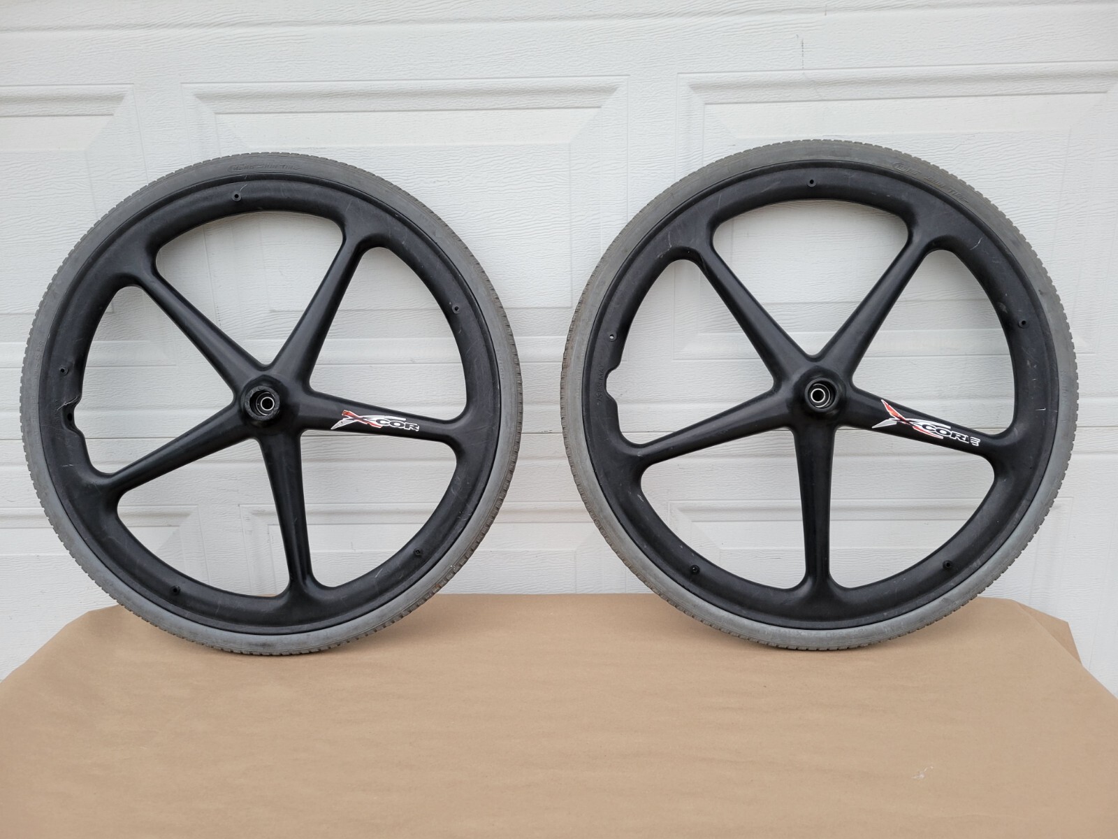 Pair 24" Xcore Wheelchair Wheels rims Used Xcore quickie Tilite