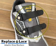Replace-A-Lace Adaptive Strap Shoelaces With Grab Tab No Tie Shoelaces Set of 4