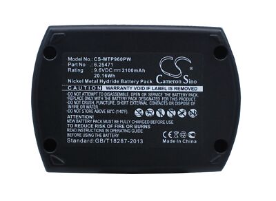 Battery for Metabo BS 9.6,BS9.6,BSP9.6,BSZ9.6,BZ9.6SP,SBP9.6,SBT9.6,ULA 9.6
