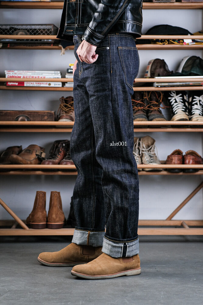 在庫処分 半額 Simons Retro Pants Denim Selvedge Heavyweight 17oz Men メンズウェア