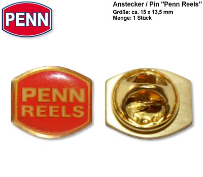 Penn - alter Anstecker / Pin ''Penn Reels'' - 15 x 13,5 mm - neu - NOS