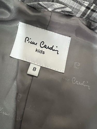 NWT Pierre Cardin 3 Pc Suit BOYS Gray Plaid Sz 8 - Picture 7 of 11
