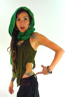 PIXIE TOP Backless vest top Tie dye crop top Asymmetric top FREE post to UK